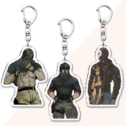 Cool Military Game Ghost Chibis Keychains for Accessories Cod Soldier Soap Simon Riley Keyring Jewelry Fans Gamer Gaming Gifts