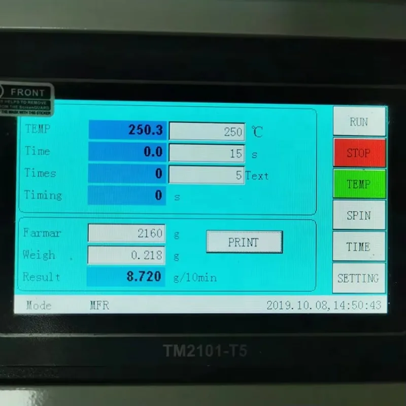 400T Factory Price Melt Flow Index Tester ASTM D1238 Touch Screen Plastic Testing Machine for Quality Control
