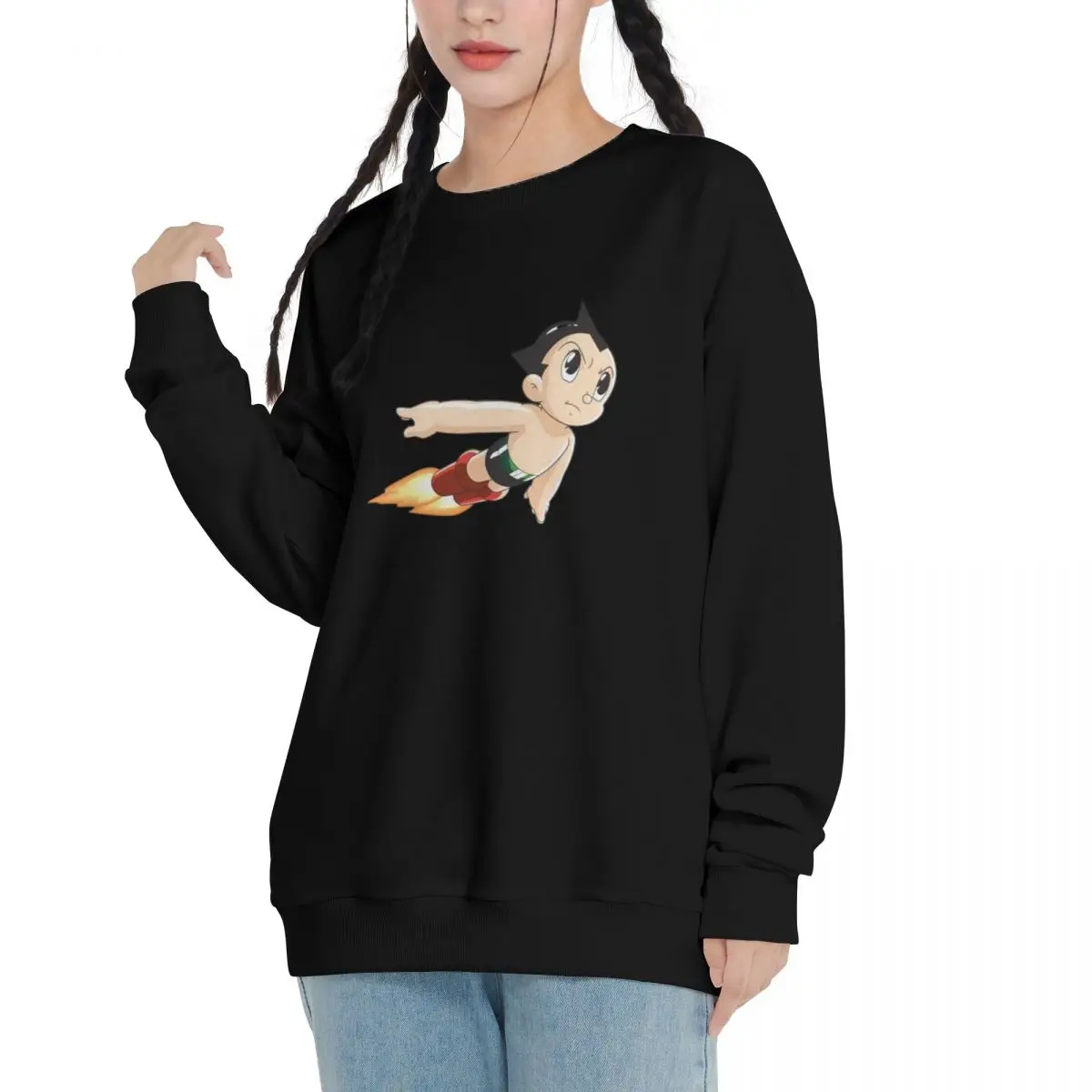 Astro Boy 2024 New Spring and Autumn Cotton Blend Sweatshirt Casual Sport Design Round Neck Pullover