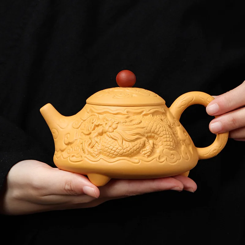 300cc High-end Yixing Purple Clay Teapots Handmade Pot Raw Ore Zhu Mud Kettle With Filter Zisha Tea Set Tea Services Gift