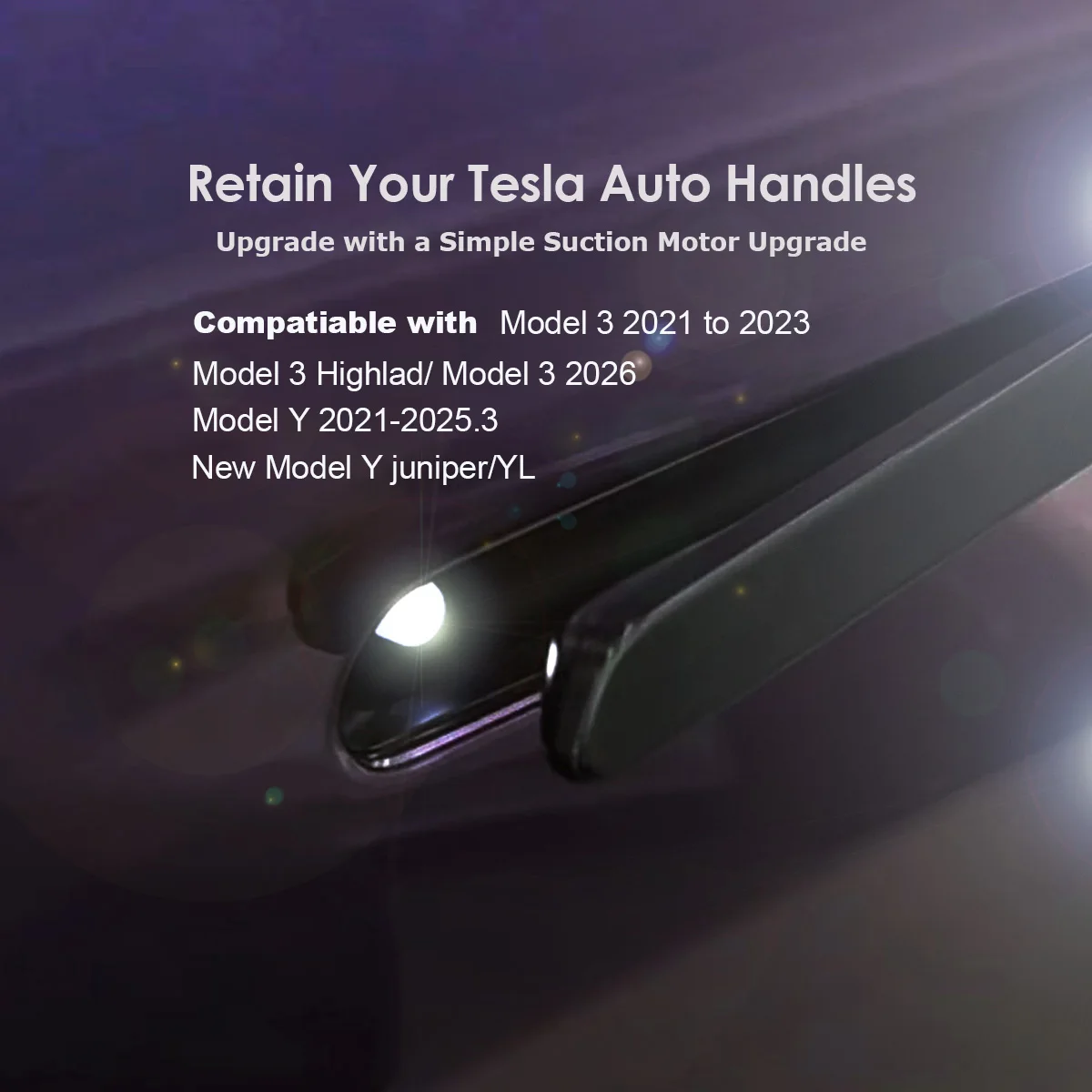 SATONIC Automatische Türgriffe für Tesla New Model Y YL Model 3 Highland, kabellose, werkseitig montierte Türgriffe – Detail 1