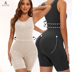ALLBASE Seamless Bodysuit Bodysuit Butt Lifter Shapewear Waist Trainer Body Shaper Snactch Waist Shapewear Wide Shoulder Black