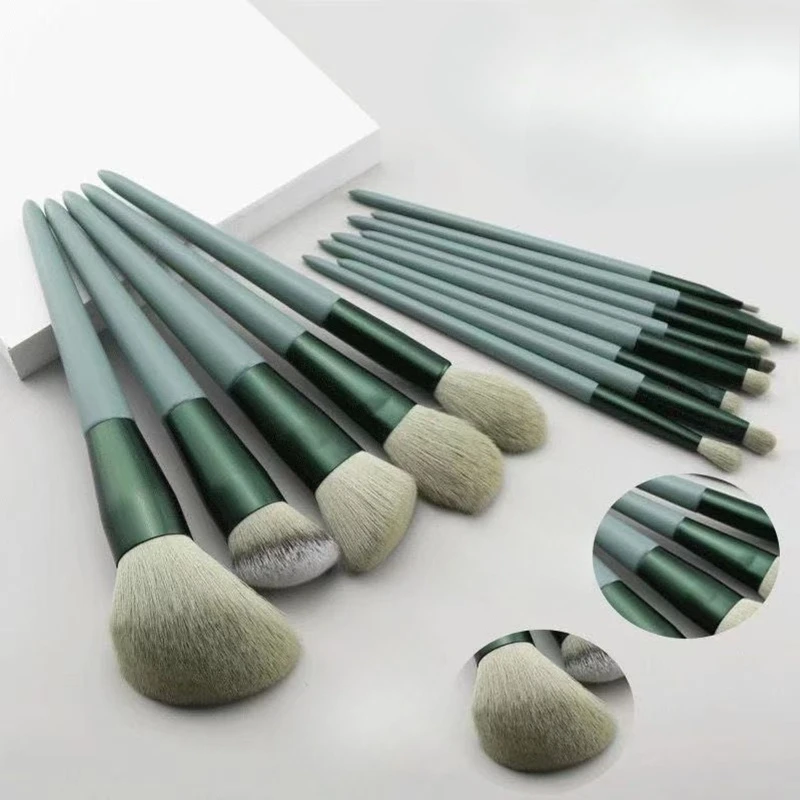 13 PCS Makeup Brushes Set Face Eyes Make Up Brush EyelashEyebrow Eyeliner Foundation Powder Blush Highlight Lips Brush