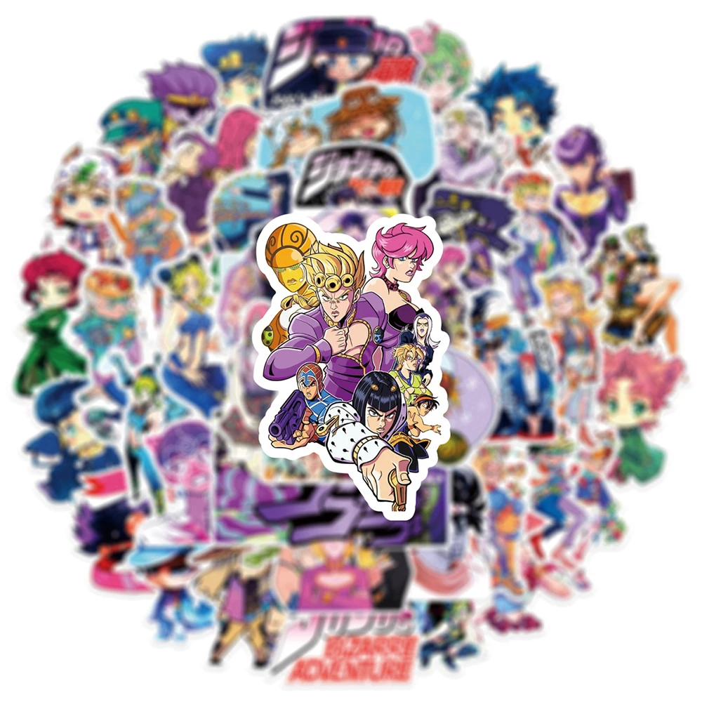 10/30/50pcs JoJo’s Bizarre Adventure Cartoon Stickers Classic Cool Anime Sticker Laptop Suitcase Phone Bike Decals Decoration