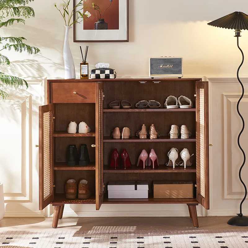 Home Furniture Shoe Cabinets Homestay Hallway Retro Comfortable Shoe Cabinets Living Room Organizador Zapatos Wooden Furniture