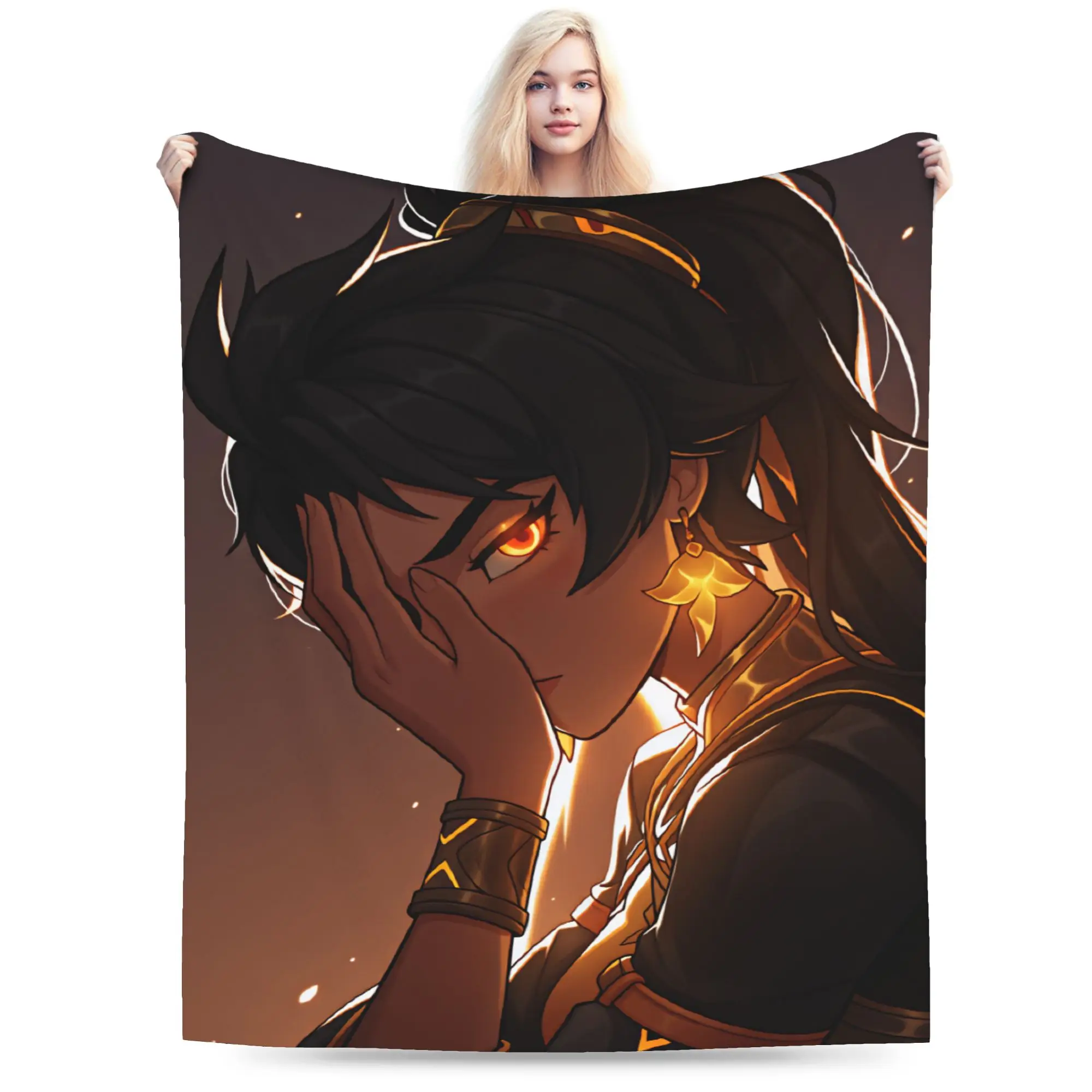 Warm Cozy Throw Blanket Camping Overwatches 2 Hero Blankets  Flannel Bedspread For Sofa Home Novelty Sofa Bed Cover