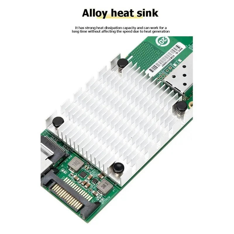 X64A-Expansion Card For Windows, 10 Gigabit M. 2 To RJ45 Network Card, 82599 Controller, Single-Port RJ45 10 Gigabit Ethernet