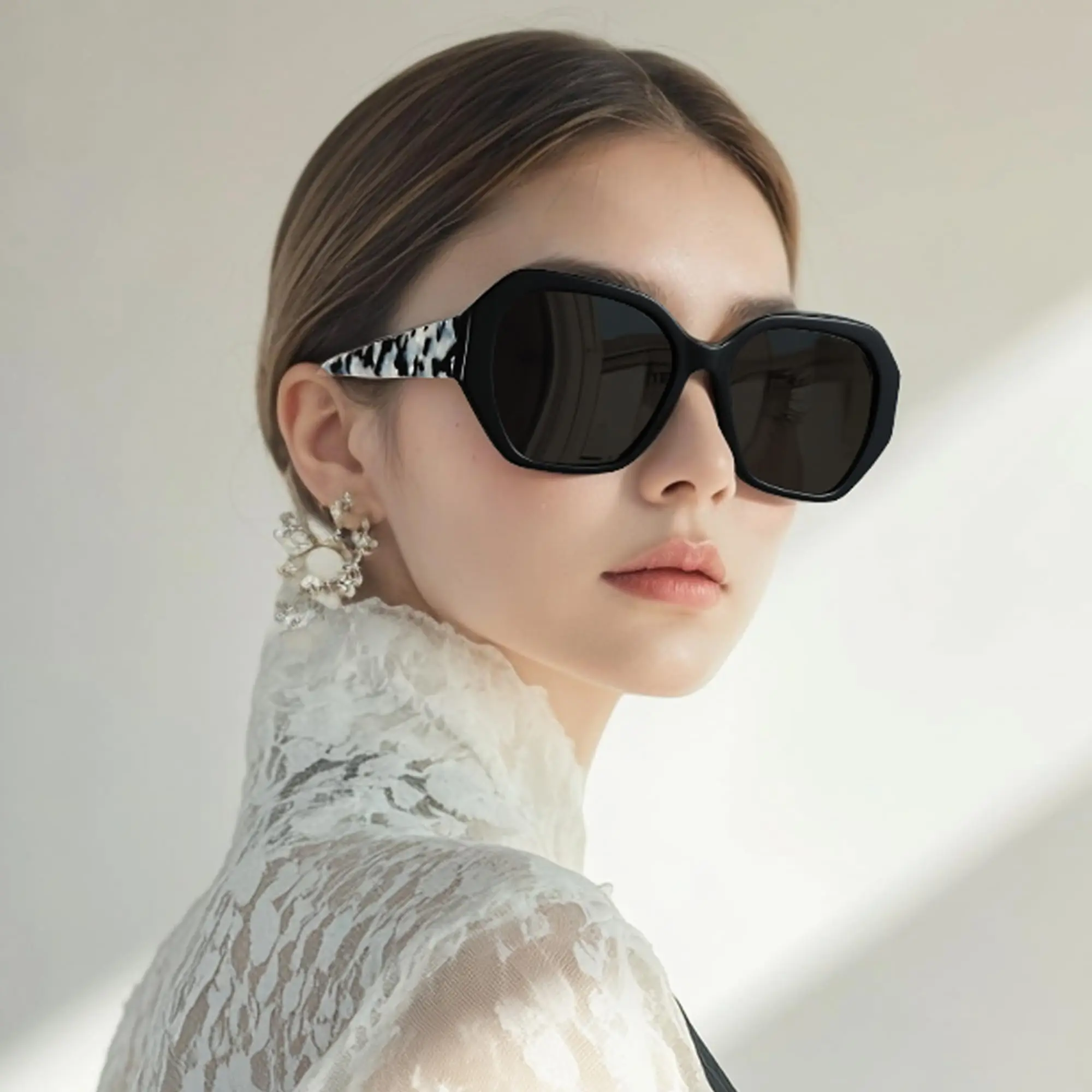 نظارات شمسية مستقطبة عصرية من BLUEMOKY للنساء: ظلال سداسية مصممة للسيدات - نظارات شمسية كلاسيكية مع حماية من الأشعة فوق البنفسجية 400 #2