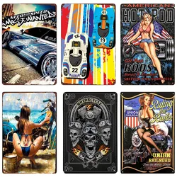Old Bikers Plaque Hod Rod Vintage Metal Tin Signs Home Bar Garage Motorcycle Decor Car Racing Wall Art Poster Keep Riding Sign
