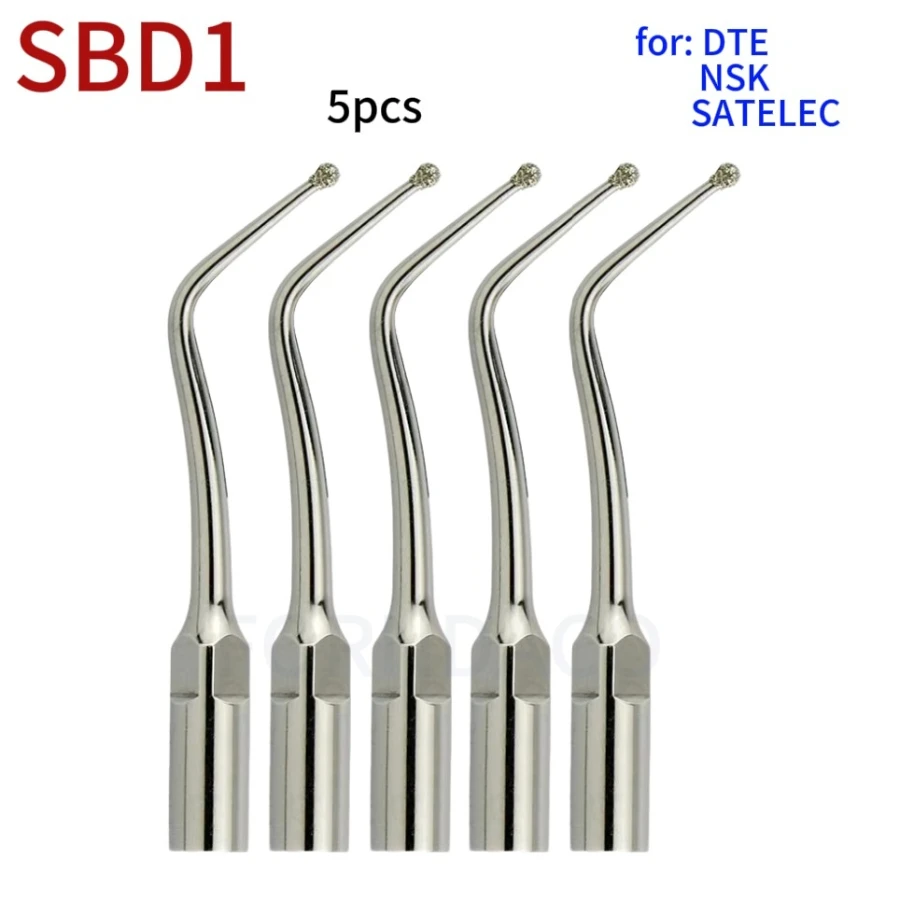 5pcs SBD1 scaler tips dentist tool odontologia denture teeth whitening ultrasonic dental scaler tip for SATELEC NSK GNATUS DTE