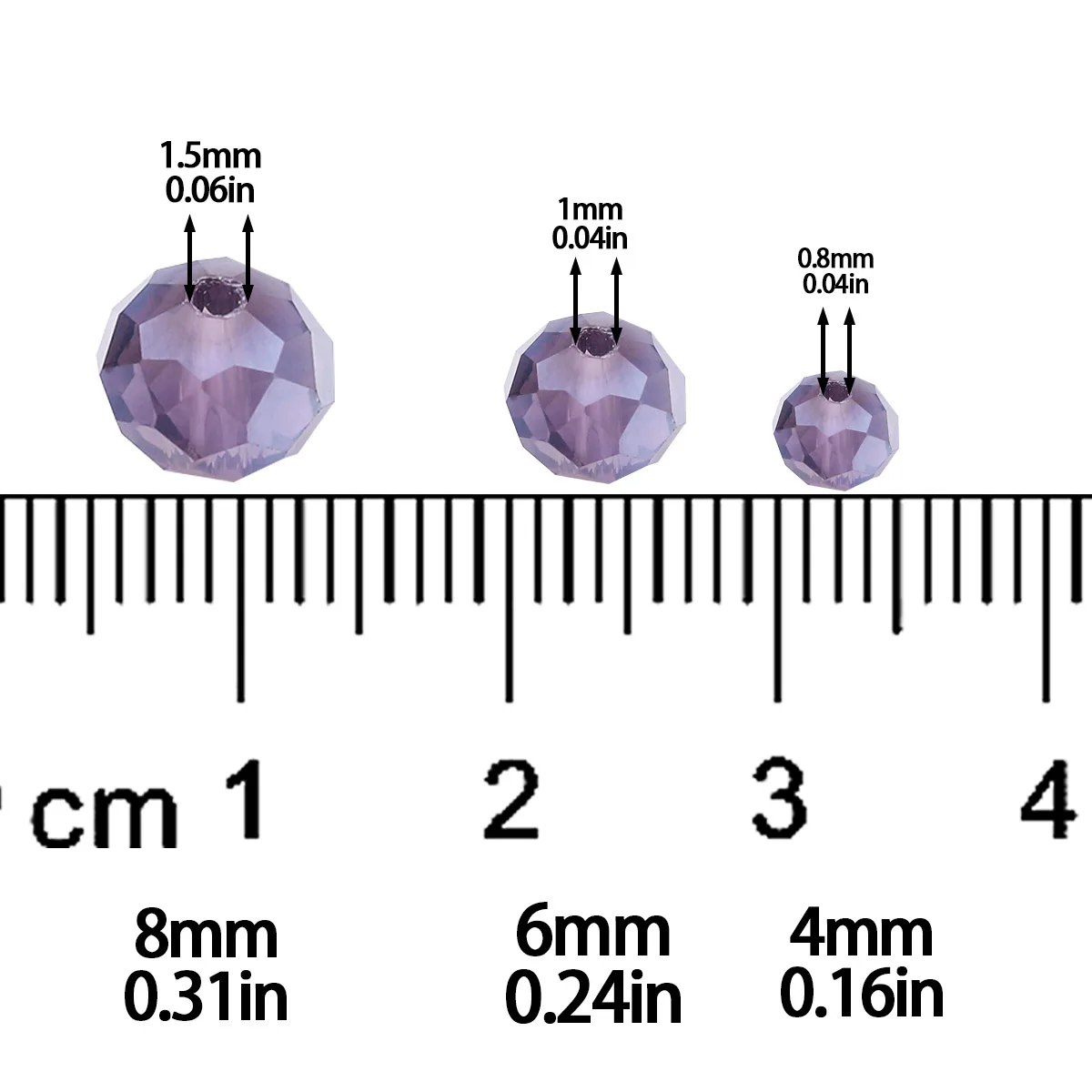 4/6/8mm Violet AB Iridescent Flat Round Glass Crystal Beads Ideal for Making Your Own Jewellery Such As Bracelets and Necklaces