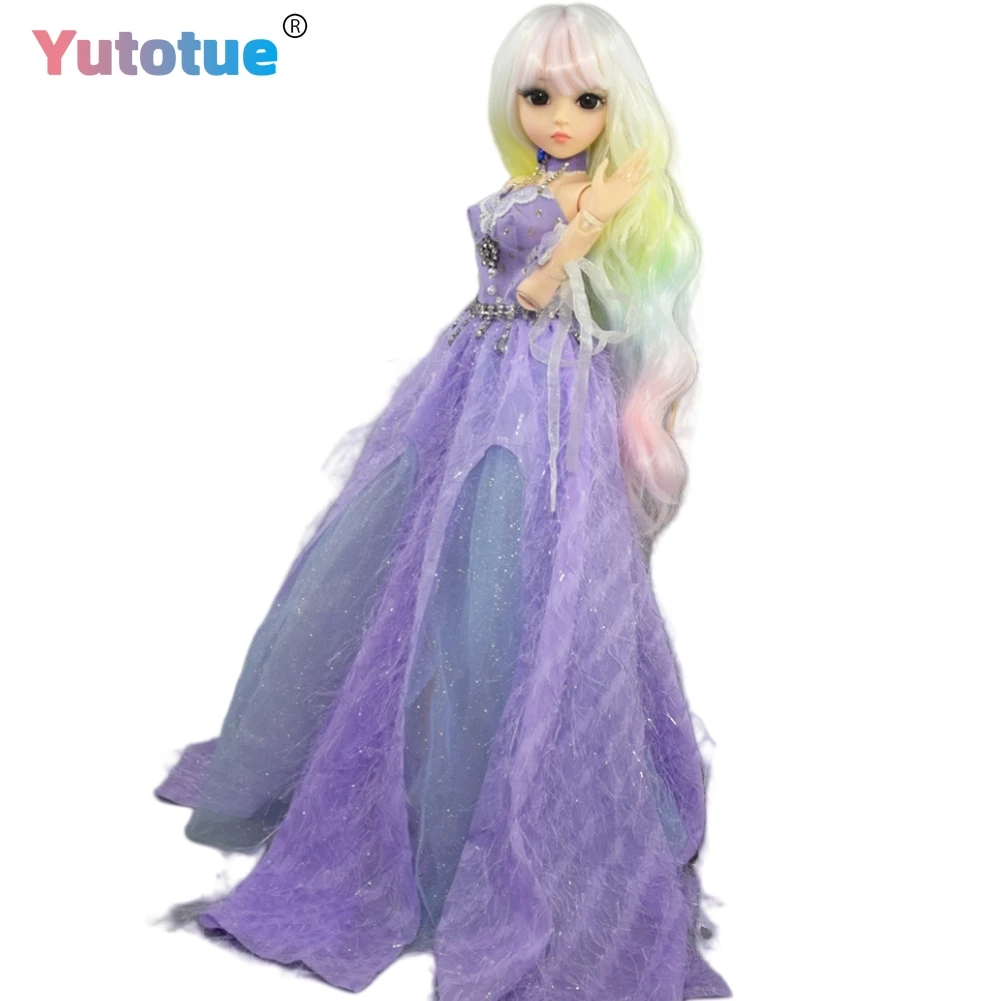 

YUTOTUE 1/3 BJD кукла детская игрушка высотой 60 см кукла для девочек с модельными туфлями красочные вьющиеся парики реалистичные