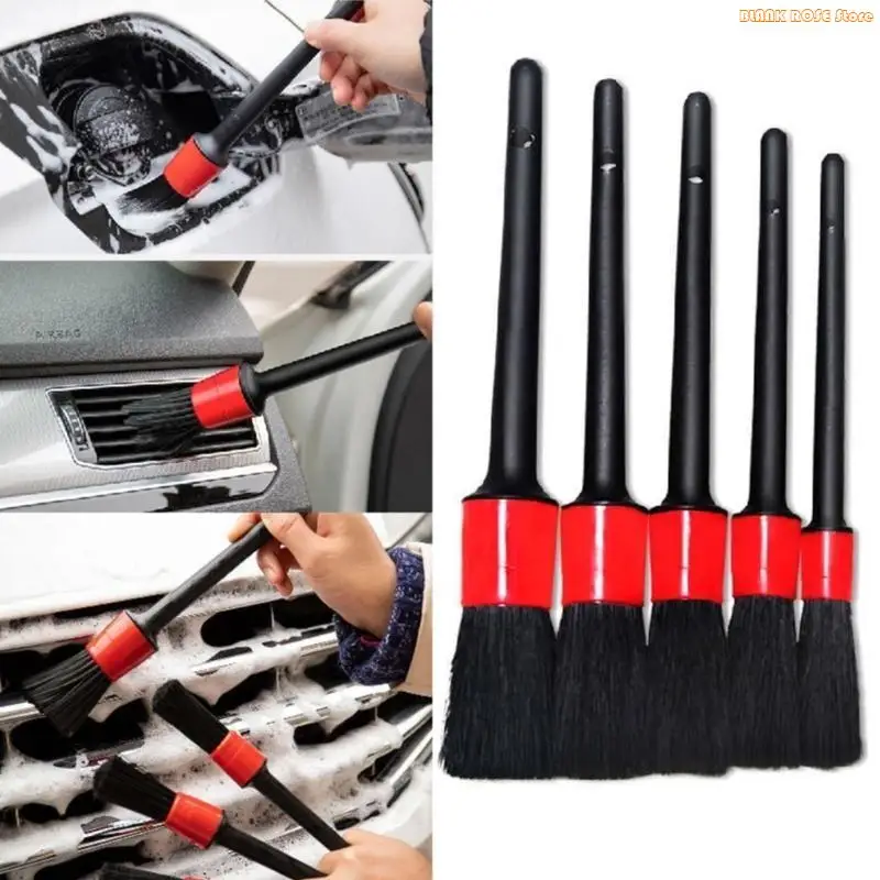 K1AE Dashboard Brush Bathroom Cleaning Detail Brush Crevice Brushes Cleaner Car Clean
