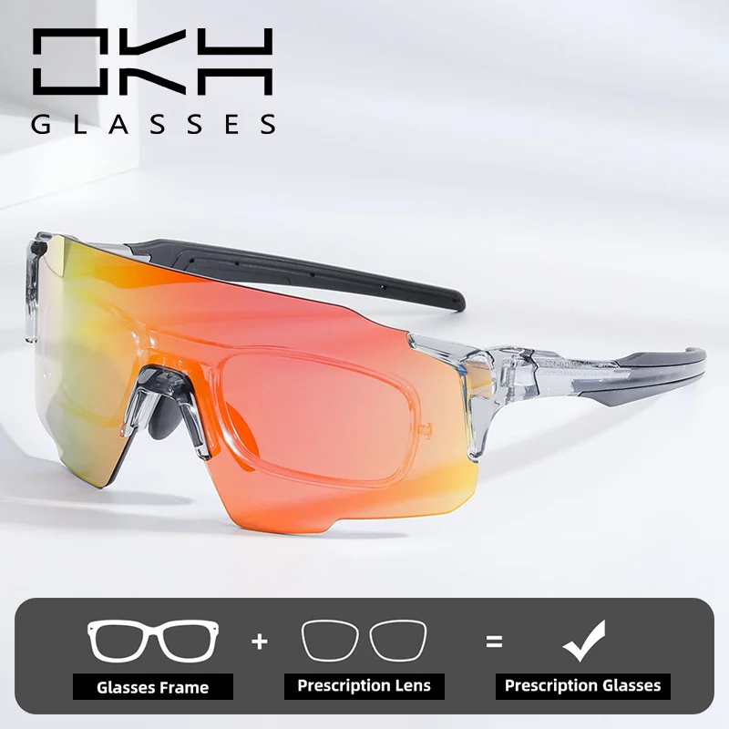 

OKH новые спортивные солнцезащитные очки по рецепту для бега на открытом воздухе, велосипедные очки, очки для близорукости, женские и мужские солнцезащитные очки с защитой от ультрафиолета