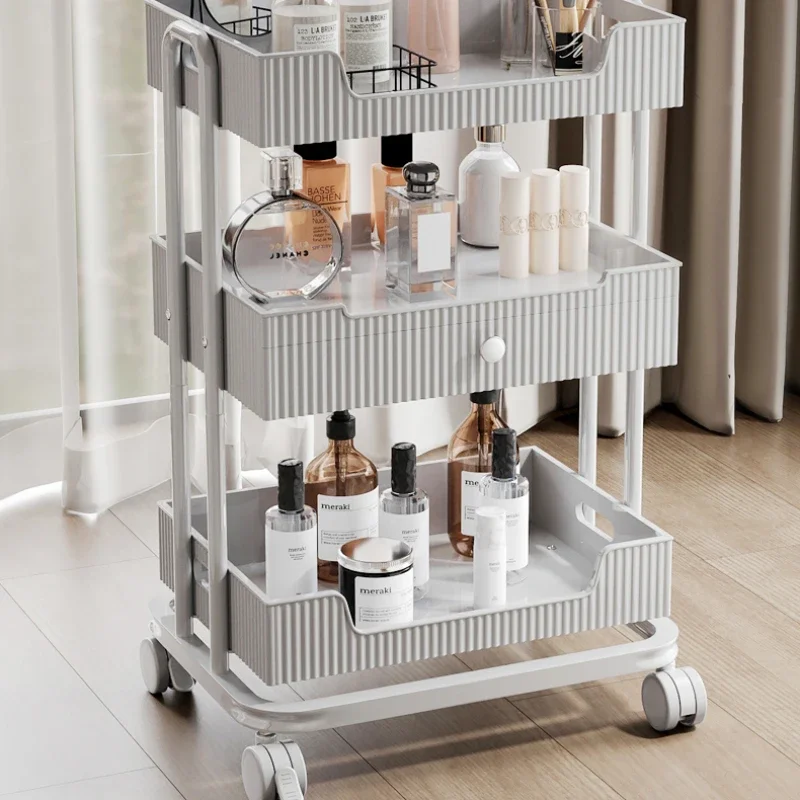 Versatile Hairdressing Trolley Multi-layer Aesthetic Trolley Drawer Barber Cart Solid Load-Bearing Tool Storage