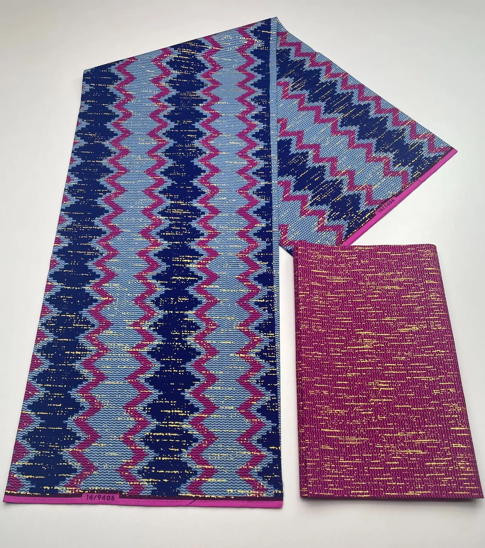 4+2yards African Golden Wax Ankara Fabric 100% Cotton Tissu Pagne Material Batik Nigerian Prints for Sewing Dress  X1216-2