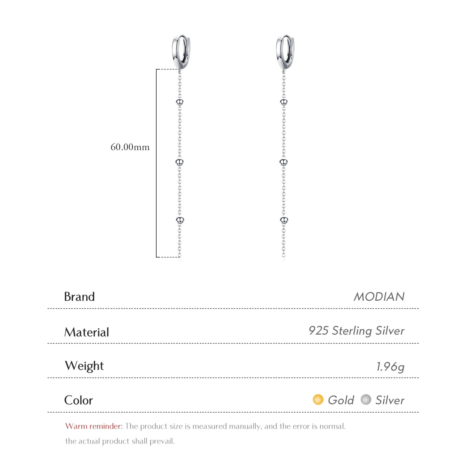 Thumbnail 3 - #13 Dangle Chain Earrings Comparison Guide