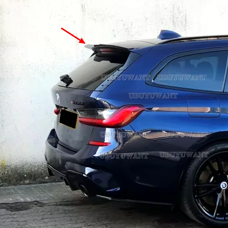 Lip Spoiler Cap For BMW 3 Touring G21 M-Pack 2018-2024 High Quality ABS Plastic Car Tail Trunk Wing Rear Roof Spoiler