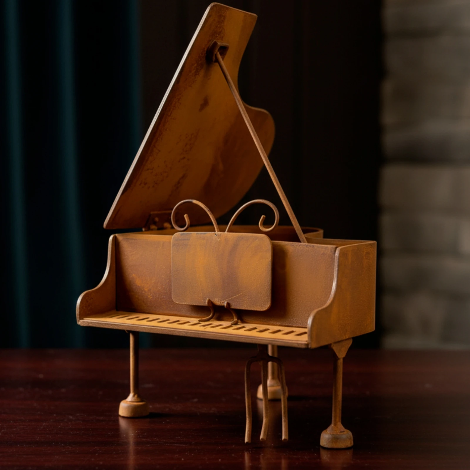 Piano Planter Tabletop Piano-Shaped Planter Unique Compact for Gardeners, Patio, Desk