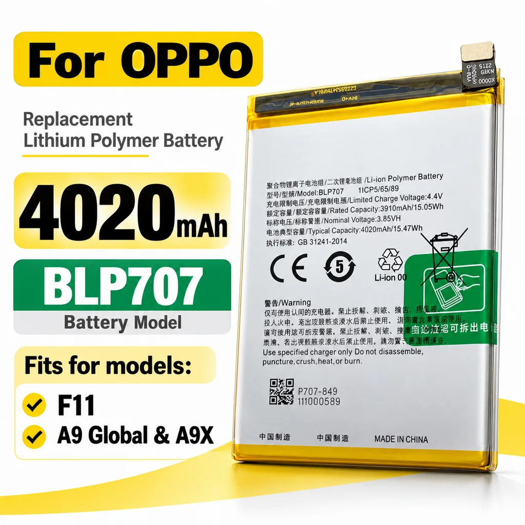 BLP707 Phone Replacement Battery For OPPO A9 / A9x / F11 Domestic Version Built-in Panel Battery Large Capacity Repair Part
