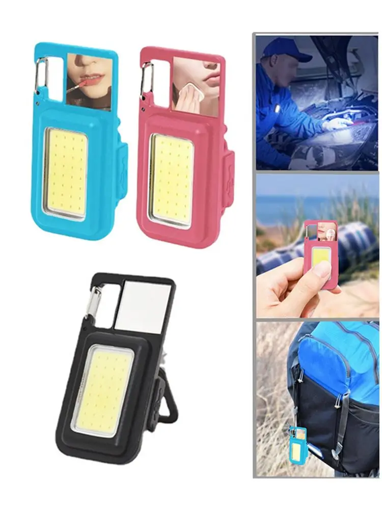 Mini LED 1500LM Flashlight Work First Aid Light Makeup lamp Portable Pocket Keychains USB Rechargeable For Outdoor Camping
