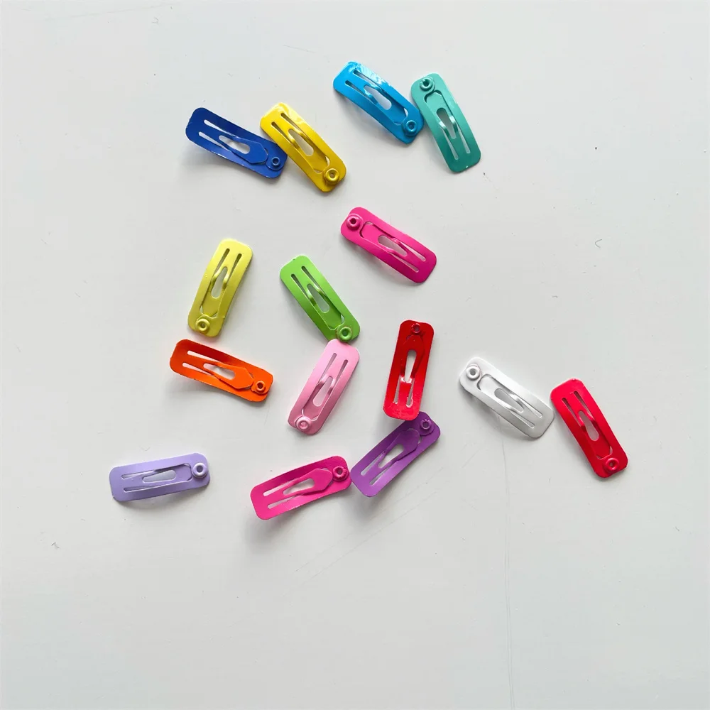 20pcs/lot 2cm Colored Paint Mini Square Pet Hairpin Korean Version Headwear Broken Hairpin for Puppy Dog Cat Grooming Supplies