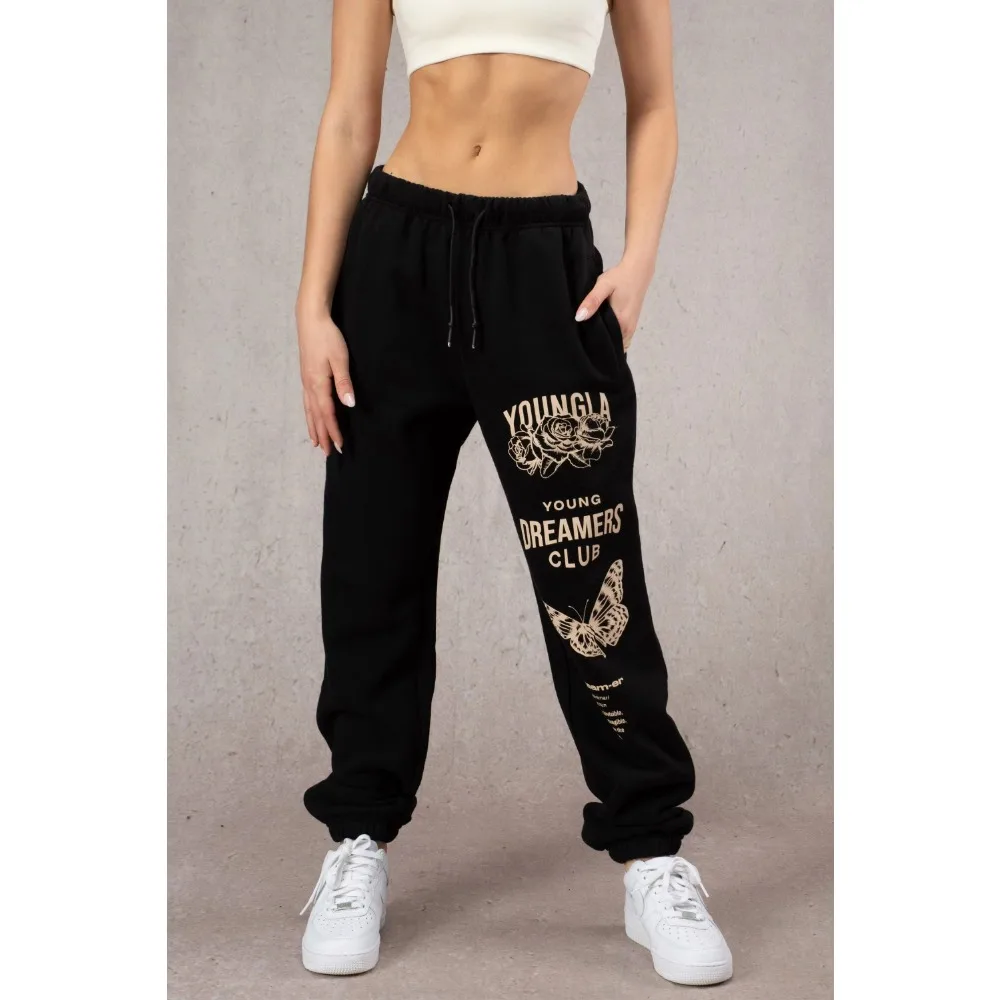 2025 American Style Women's Sweatpants Men's Jogger Gym Sports Fitness Printed Casual Brand Pants Mid Waist Drawstring Pants