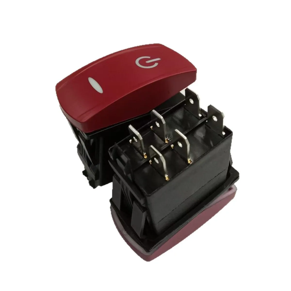 

For 6-pin-2-speed Car Rocker Switch Power Symbol Red Rocker With Light 2pcs