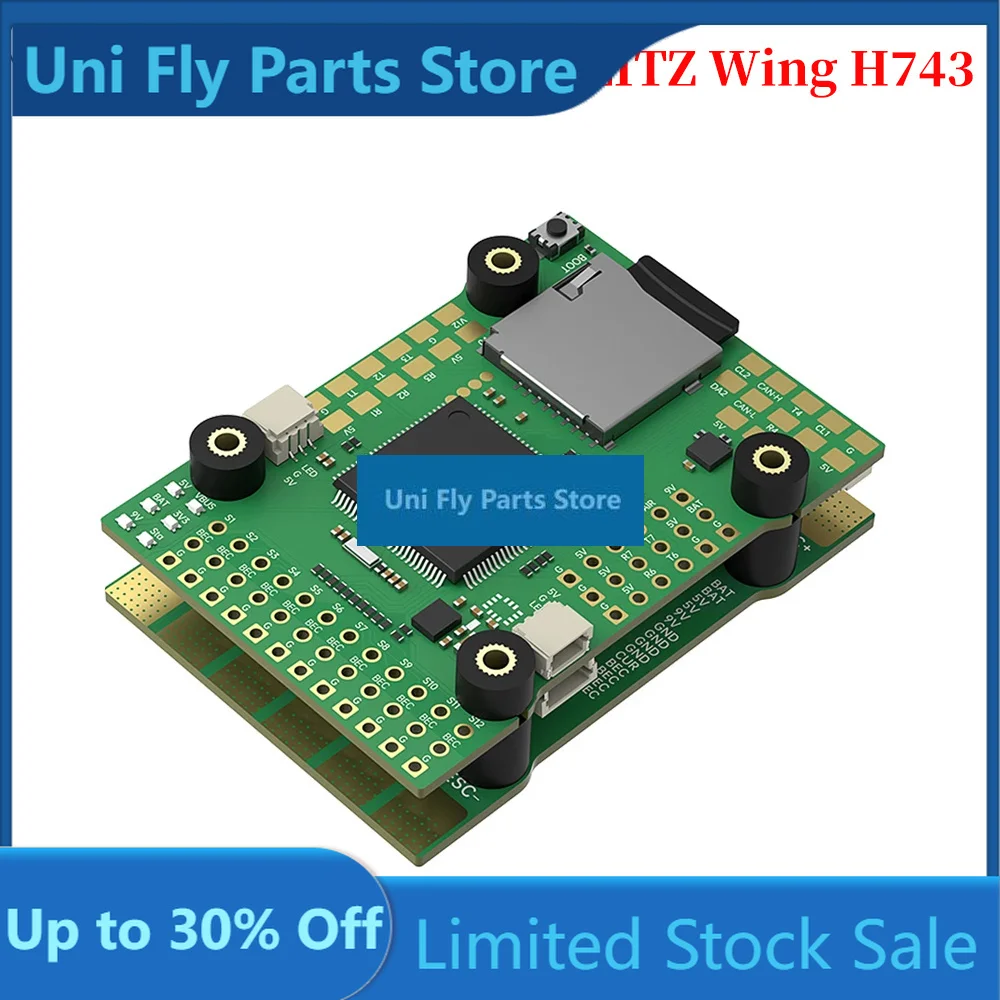 UniFlyIFlight BLITZ Wing H743 Flight Controller BlackBox MicroSD Card Compatible / INAV 2-8S LIPO For FPV Fixed-Wing Pa