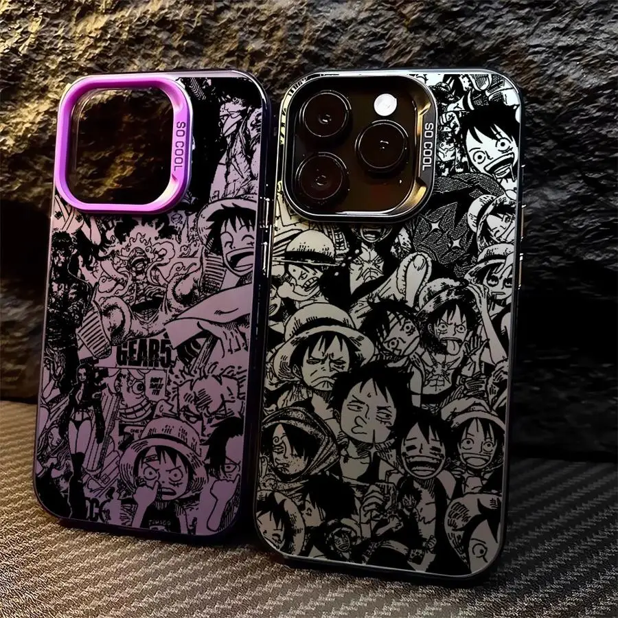 Soft Shell Handyhülle für iPhone 16e 17 Air 14 15 16 Plus 11 12 13 Pro Max One Piece Cartoon Cute Luffy