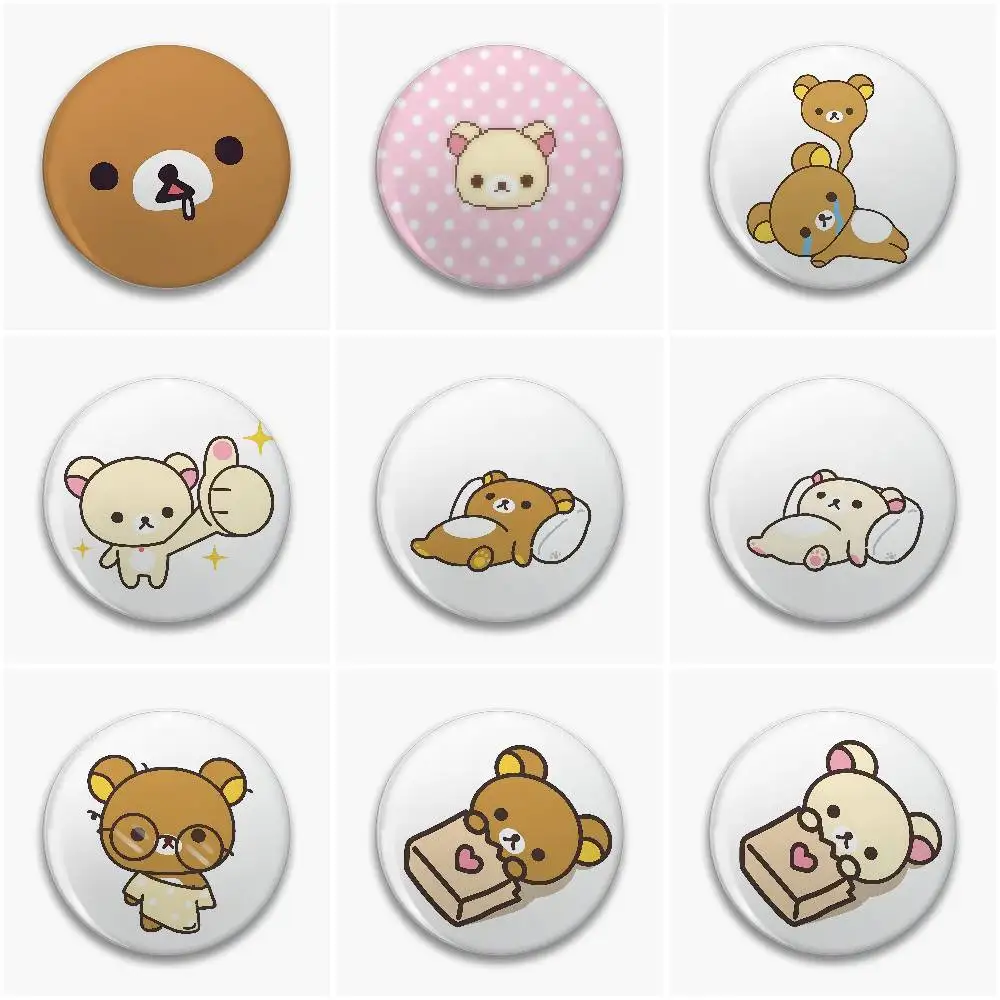 

Popular Cute E-rilakkum-a-S Badges Tinplate Soft Button Pin Brooch Metal Badge Custom Jewelry Accessories Hat Bag Lapel