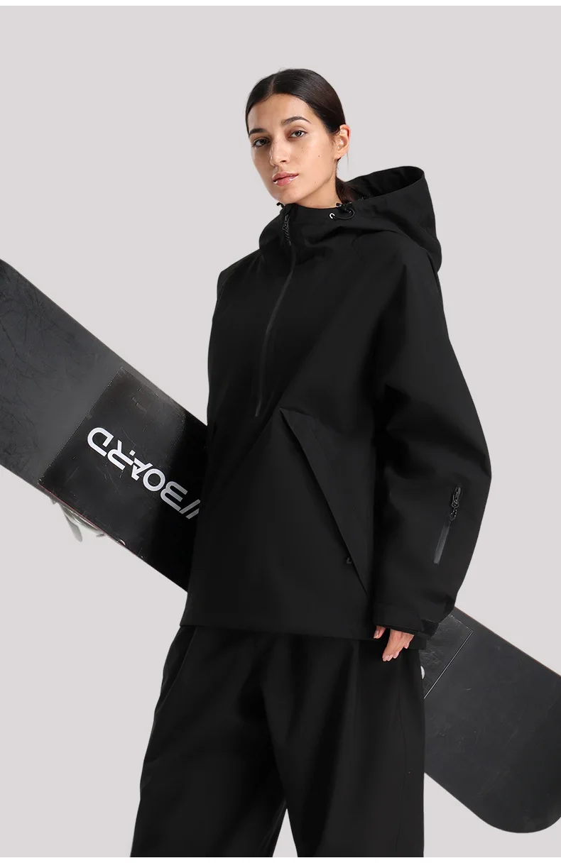 Gsou Snow 2025, neue Unisex-Snowboardjacke, Kapuzenpullover, wasserdicht, atmungsaktiv, lockere Passform, professioneller Skianzug für Männer und Frauen – Detail 12