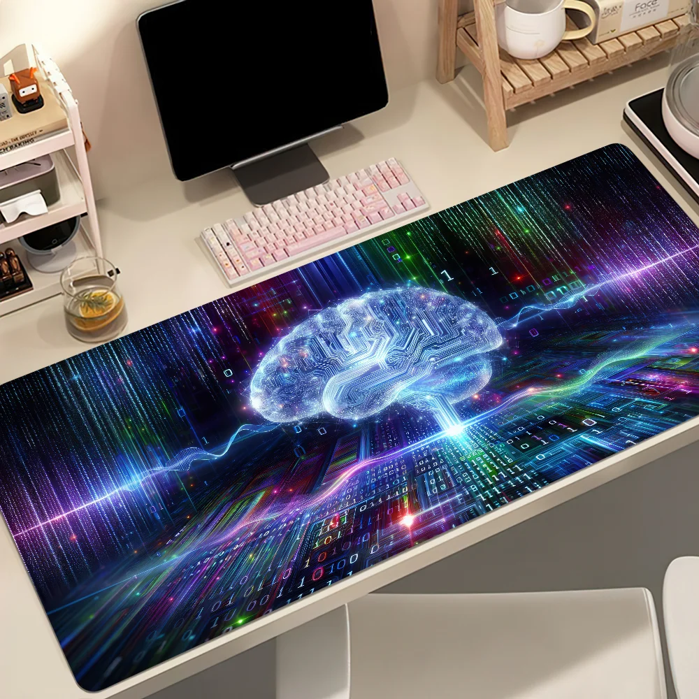 Brain Technology Binary Mouse Pad Non-slip Thickened MousePad Student Cushion Large Writing Gaming Lockedge Office