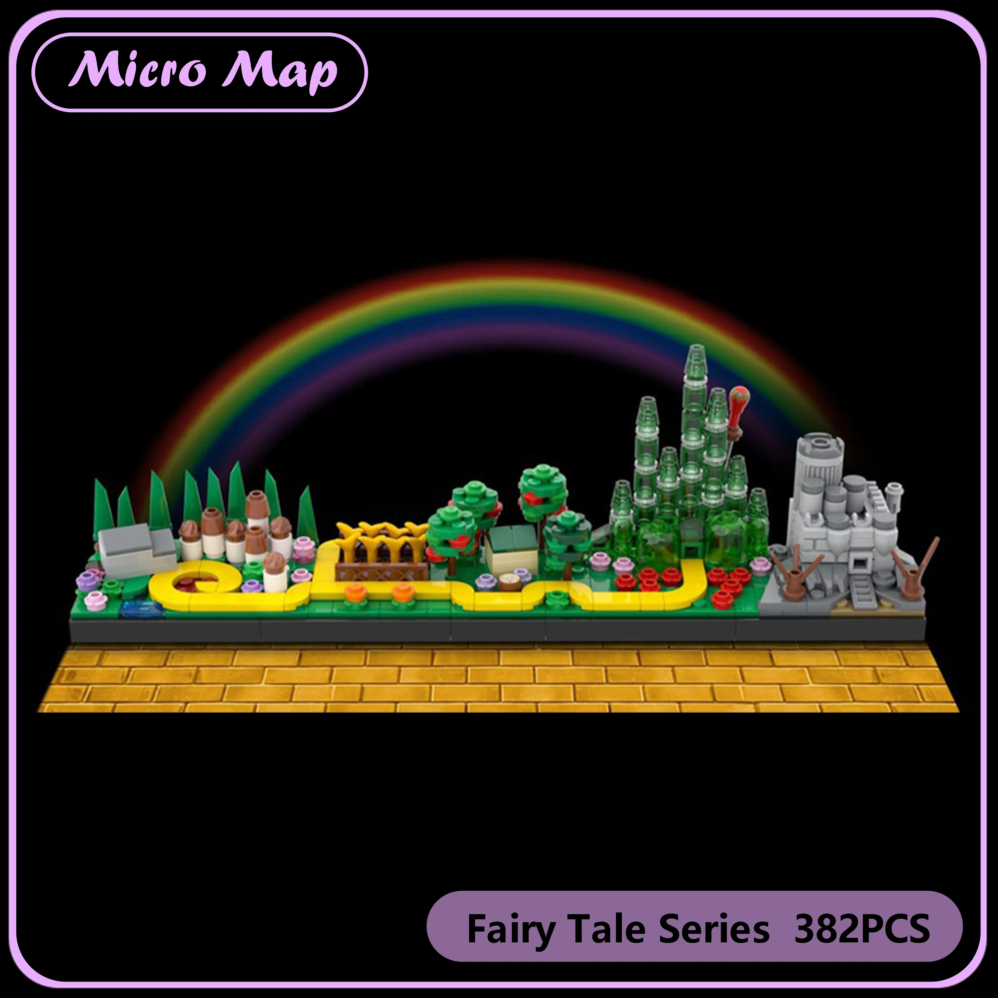 

Micro MOC Map Fairy Tale Series Wizard of Oz Skyline Building Blocks Model Creative Scene Display Set Kits Gift Xmas Gifts