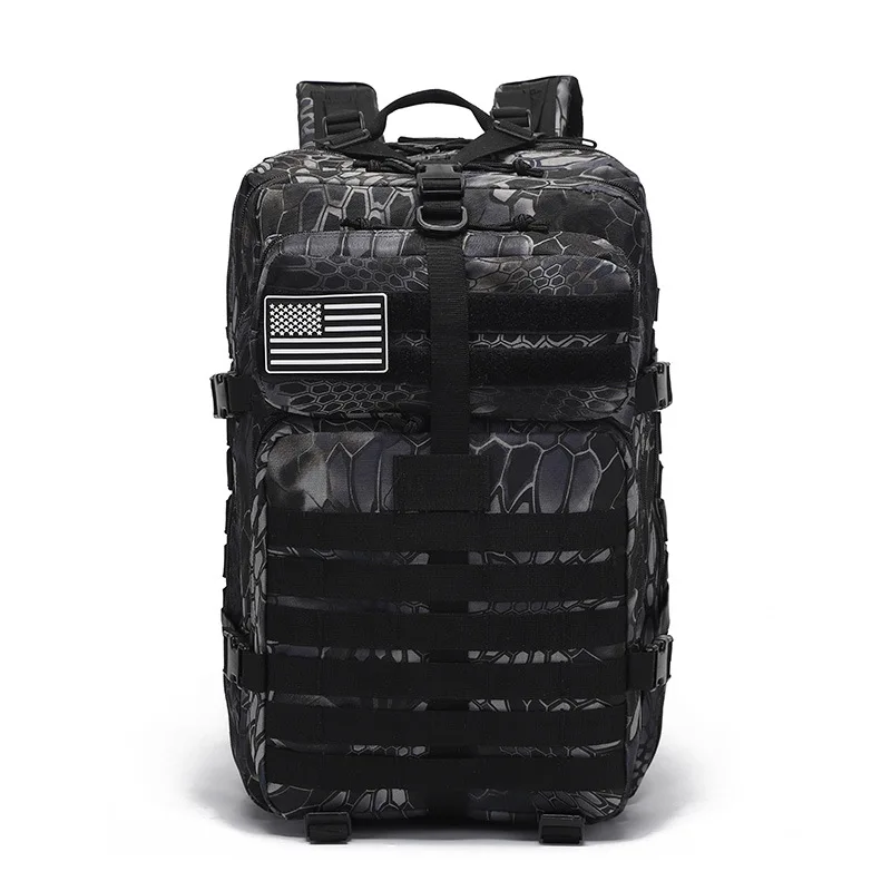 Tactical 50L Waterproof Backpack Multifunctional Laptop Double Shoulder 3P Bag for Hiking Camping Mountaineering