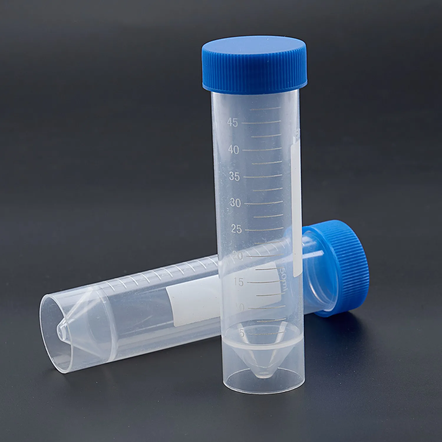 5 Stuks 50Ml Plastic Transparante Centrifugebuis Met Schaal Plastic Reageerbuis Vrijstaand Met Schroefdop