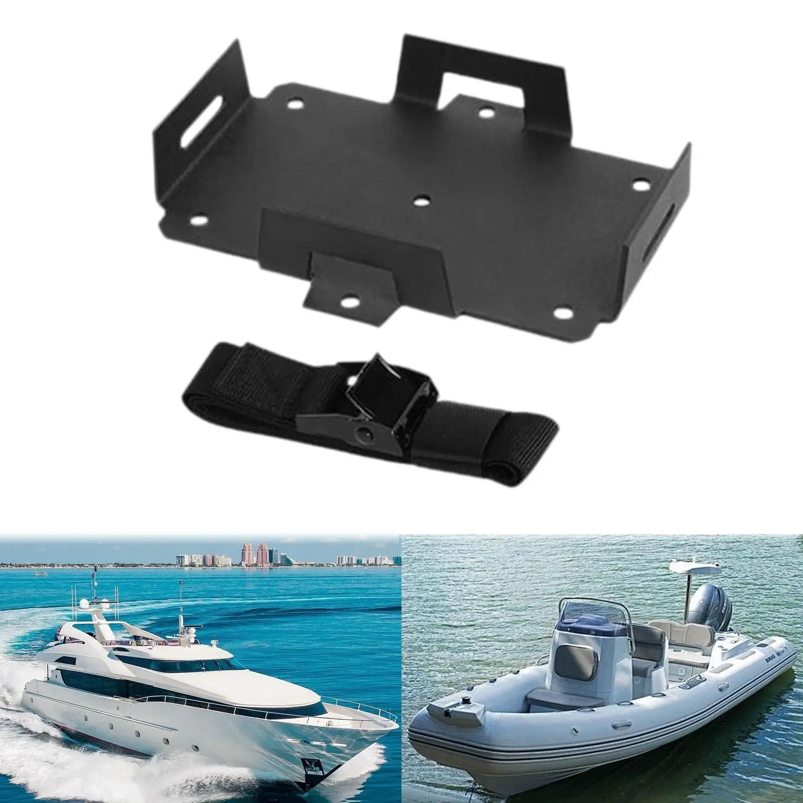 

12 В/6 В 7-15 Ач лоток для крепления аккумулятора 15x12,6 см, регулируемый с фиксированным лямком для аксессуаров для мотоциклов, компактный дизайн