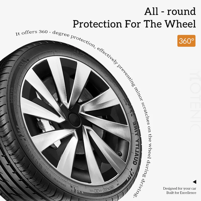 4 قطعة غطاء عجلة ل تسلا نموذج Y جونيبر 2025 19 بوصة سيارة استبدال أغطية الاطارات غطاء محور السيارات كامل حافة اكسسوارات السيارات