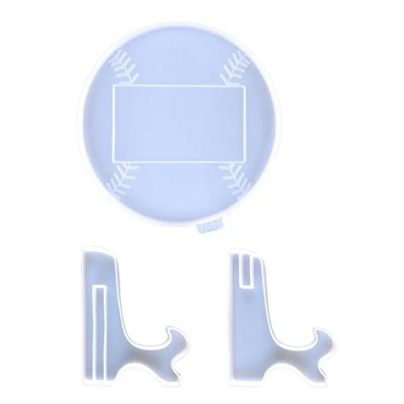 31BB Resin Baseball Frame Mold Resin Decorative Craft Molds Desktop Ornament Mold Jewelry Pendant Mold for Home Decor