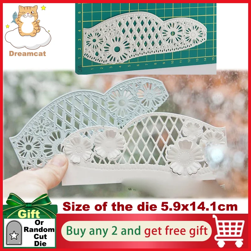 Flowers Hollow Out Lace Christmas Paper Cut Metal Cutting Dies New Diy Emboss Stencil Scrapbooking Dies For Card Making 2024