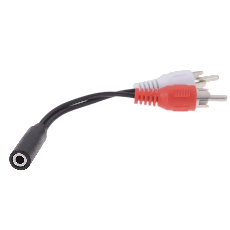 (Ce14)Universal 3.5mm Stereo Audio Female Jack To 2 RCA Male Socket To Headphone 3.5 Y Adapter Cable