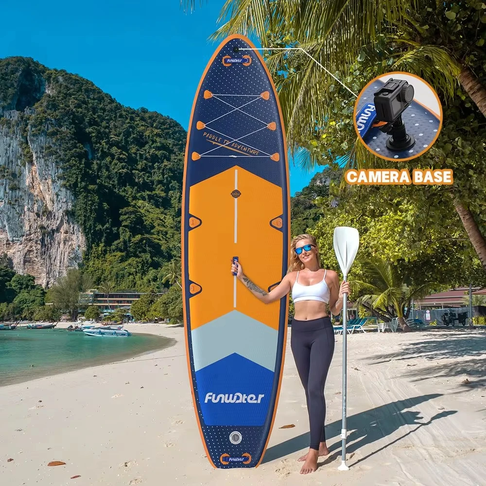 Funwater SUPFW43B Ultraleichtes Aufblasbares Paddleboard 350*90*15 Unterhaltung Yoga Angeln Erwachsenen-Surfen Rutschfestes Paddleboard – Detail 4