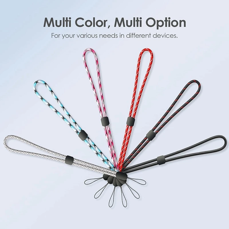 M05K Hand Wrist Strap Lanyard, 6 Pack Adjustable Colorful Nylon Hand Wrist Straps For Gopro, Camera, Keys, Keychain, Phone