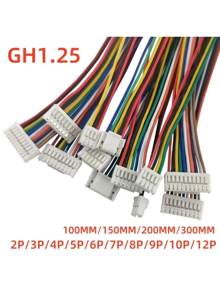 10 sztuk GH1.25 2P/3P/4P/5P/6 Pin JST GH seria 1.25 złącze z drutem 10CM/20CM/30CM 1007 28 AWG 1.25MM — zdjęcie 2