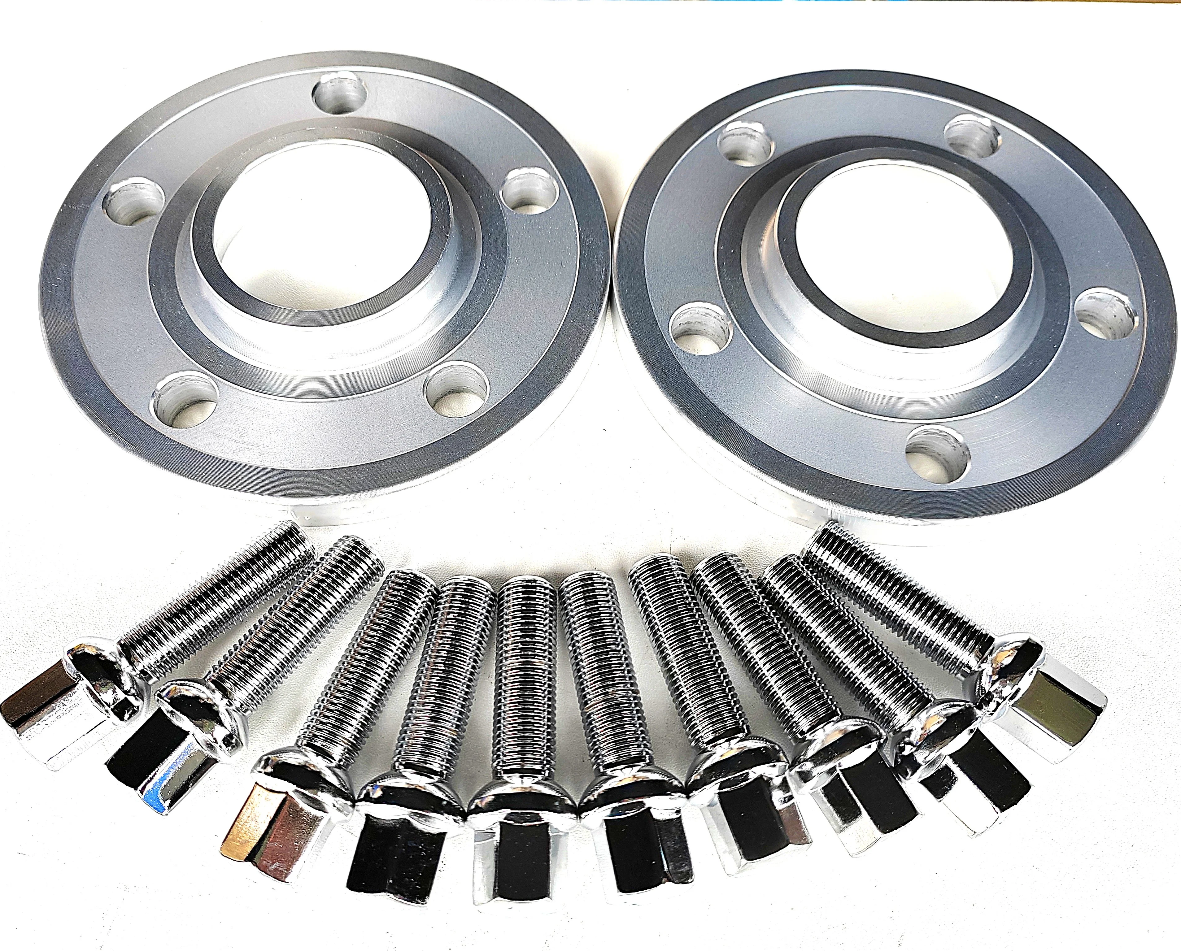 2PCS Forged Aminum Wheel Spacers 5x112 CB 66.5mm With 10pcs 14x1.5 ball type bolts Rims Adapters For porsche macan Audi A8 A5 A4