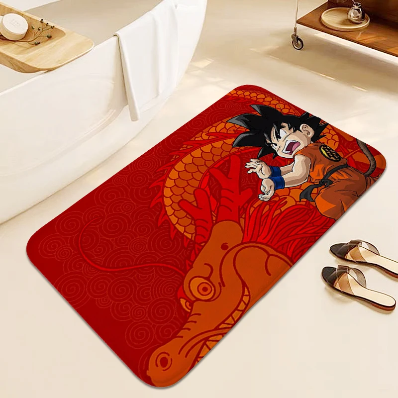 Anime Carpet Anti Slip D-Dragon B-Balls Rug for Bedroom Doormat Entrance Door Custom Soft Bathroom Mat Room Decorating Items