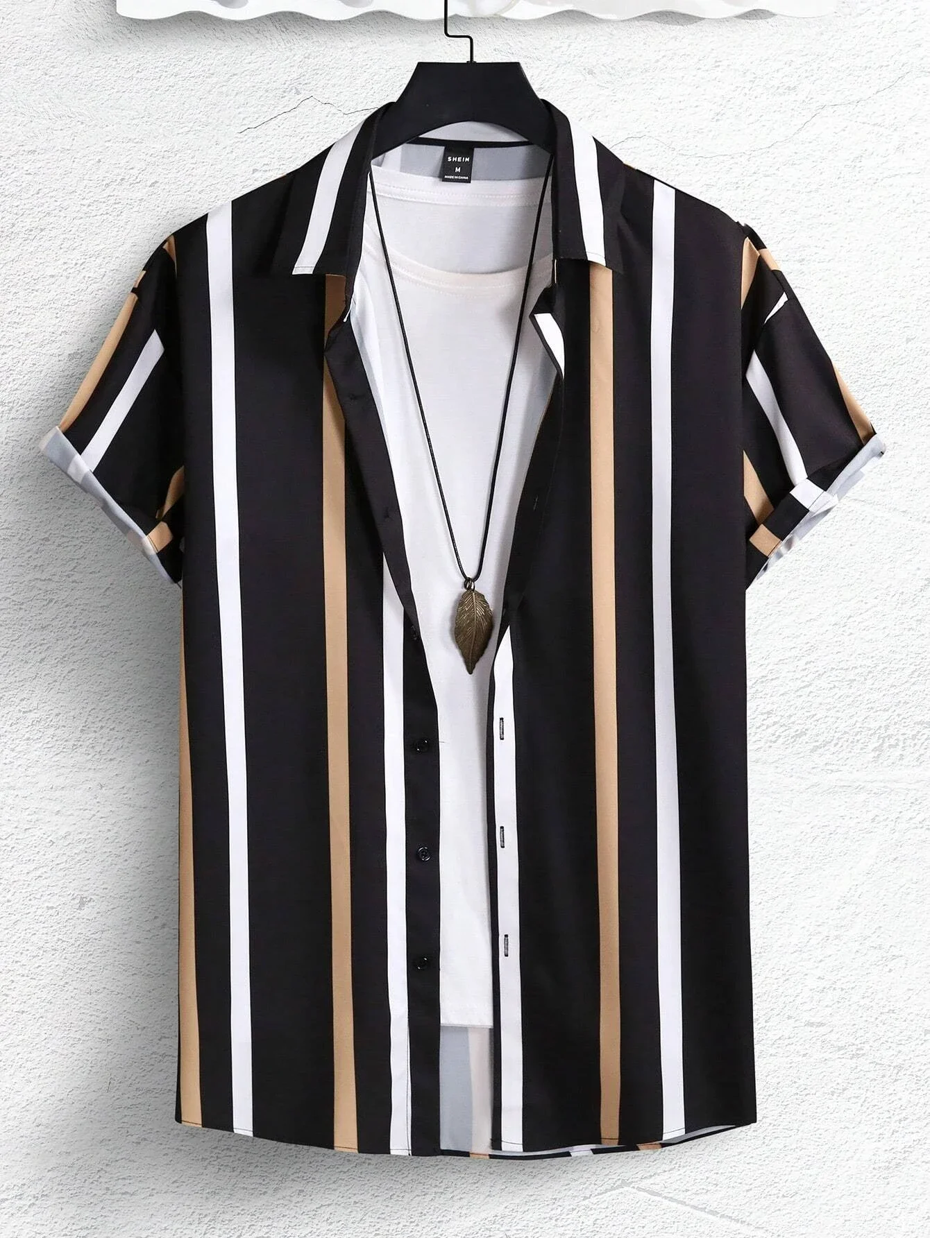 

Men Women Shirts Colorful Striped Pattern Print Design Short Sleeve Shirts Fashion Button Short Sleeve Tops Clothing