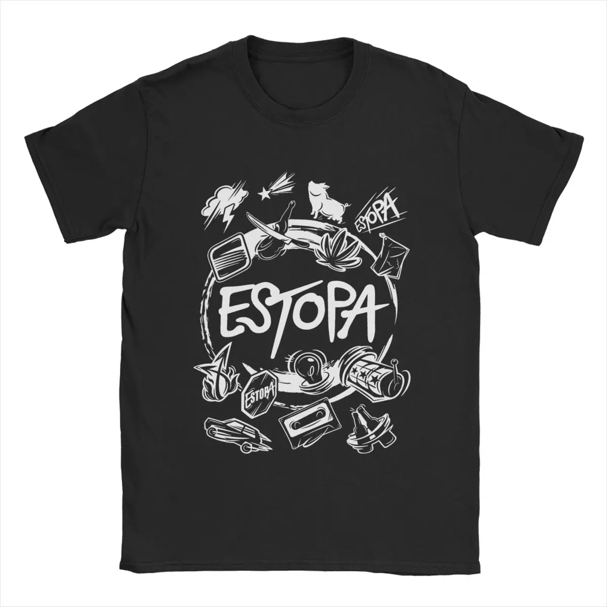 Estopa estopic World วงร็อคเสื้อยืดผู้ชายผู้หญิงผ้าฝ้ายบริสุทธิ์พิมพ์ลายกราฟิก