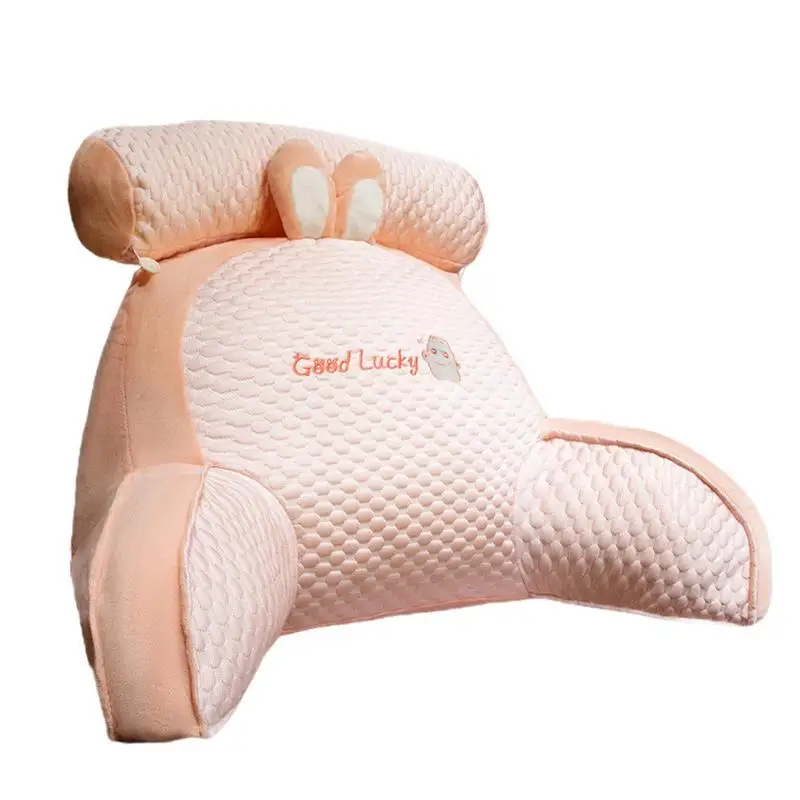 Cute Reading Pillow Back Support Ice Silk Bedside Multifunctional Sofa Cushion for Playing Games Relaxing Watching TV Reading