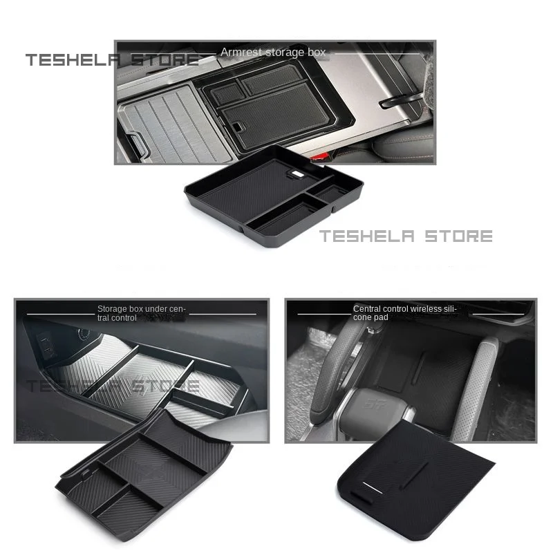 For Jetour T2 Traveler 2023 2024 Car Central Armrest Storage Box Content Center Console Accessories Stowing Tidying Plastics